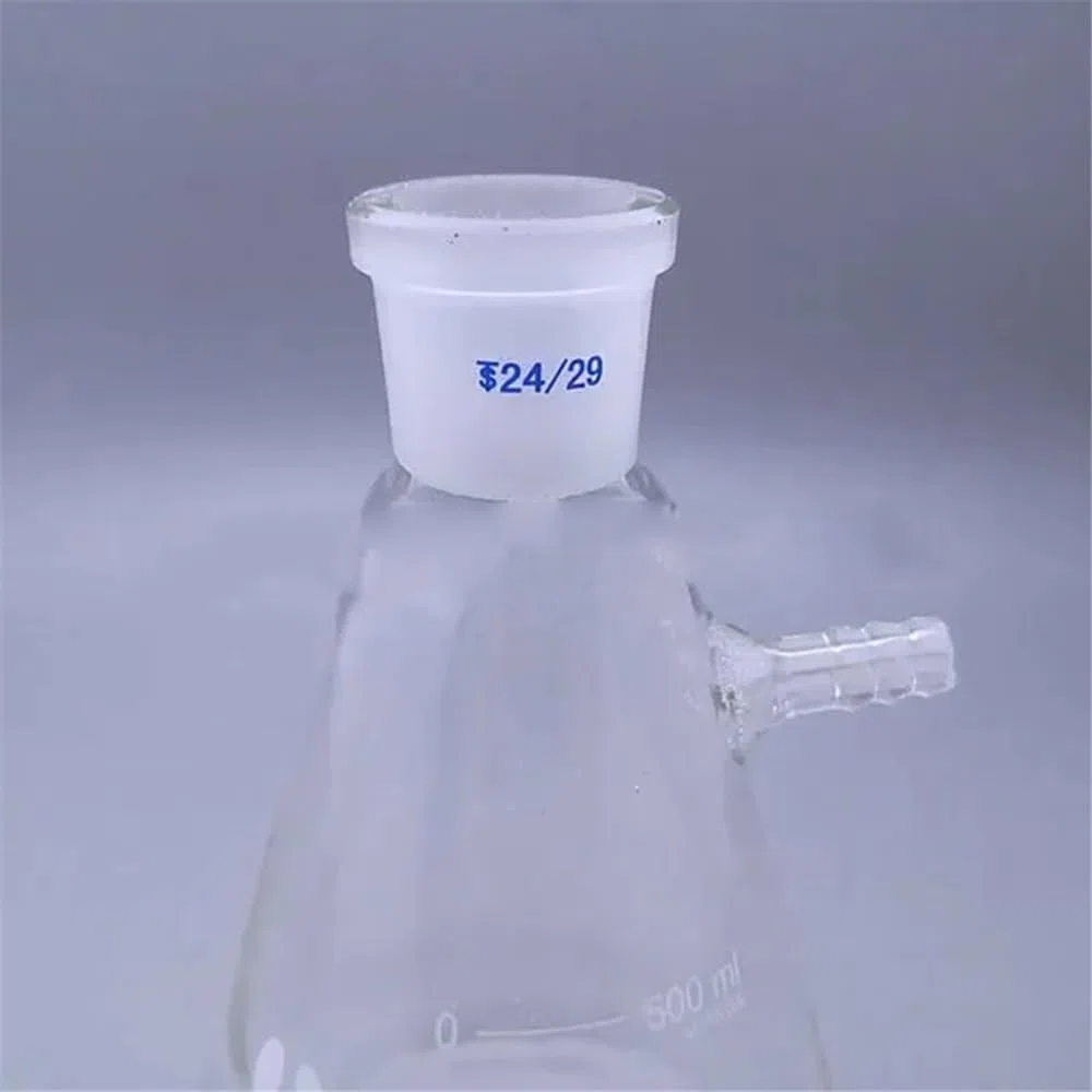 1 STÜCKE 50 ml Bis 2000 ml Laborglas Vakuum-Saugflasche Laborfilterflasche Mit Mund(500ml caliber24)