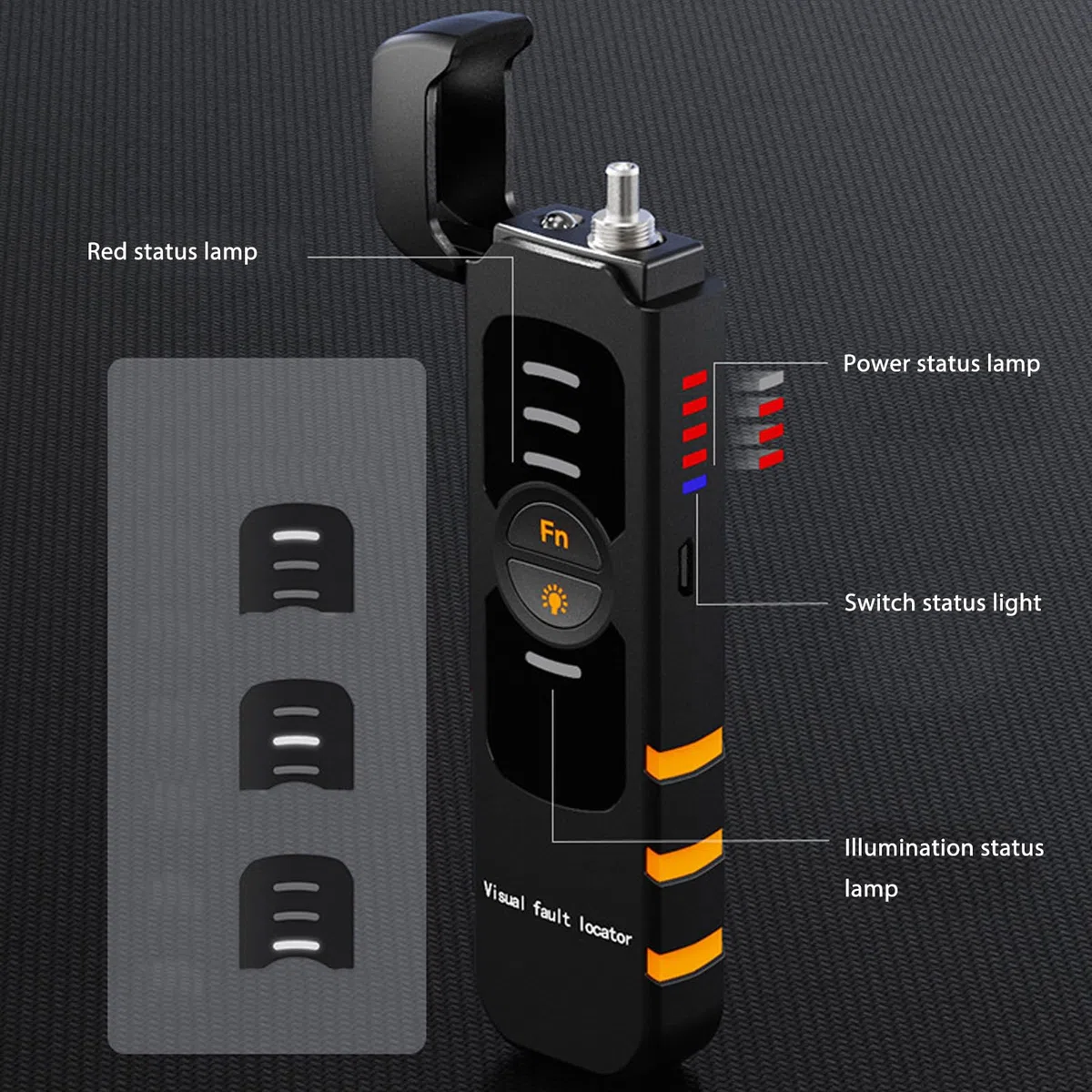 Glasfaserkabel Visual Fault Locator 15 KM, 2.5mm FC SC ST Universal Interface, Laserpointer VFL-Tester FTTH Glasfasertester für die Prüfung von Glasfasernetzwerkkabeln