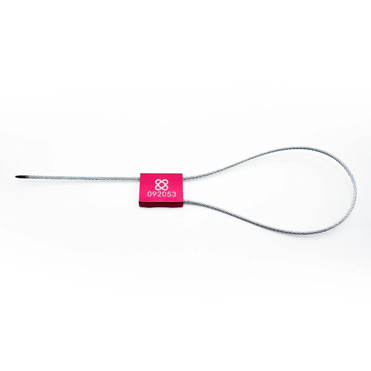 DOJA Barcelona | Sicherheitsdichtungen aus Stahl A3 | 50 Einheiten | 35cm Lang | Rote Farbe | Plomben aus Metall | Nummerierte Sicherheits-Etiketten für Logistik, LKW, unter anderem verwendet.