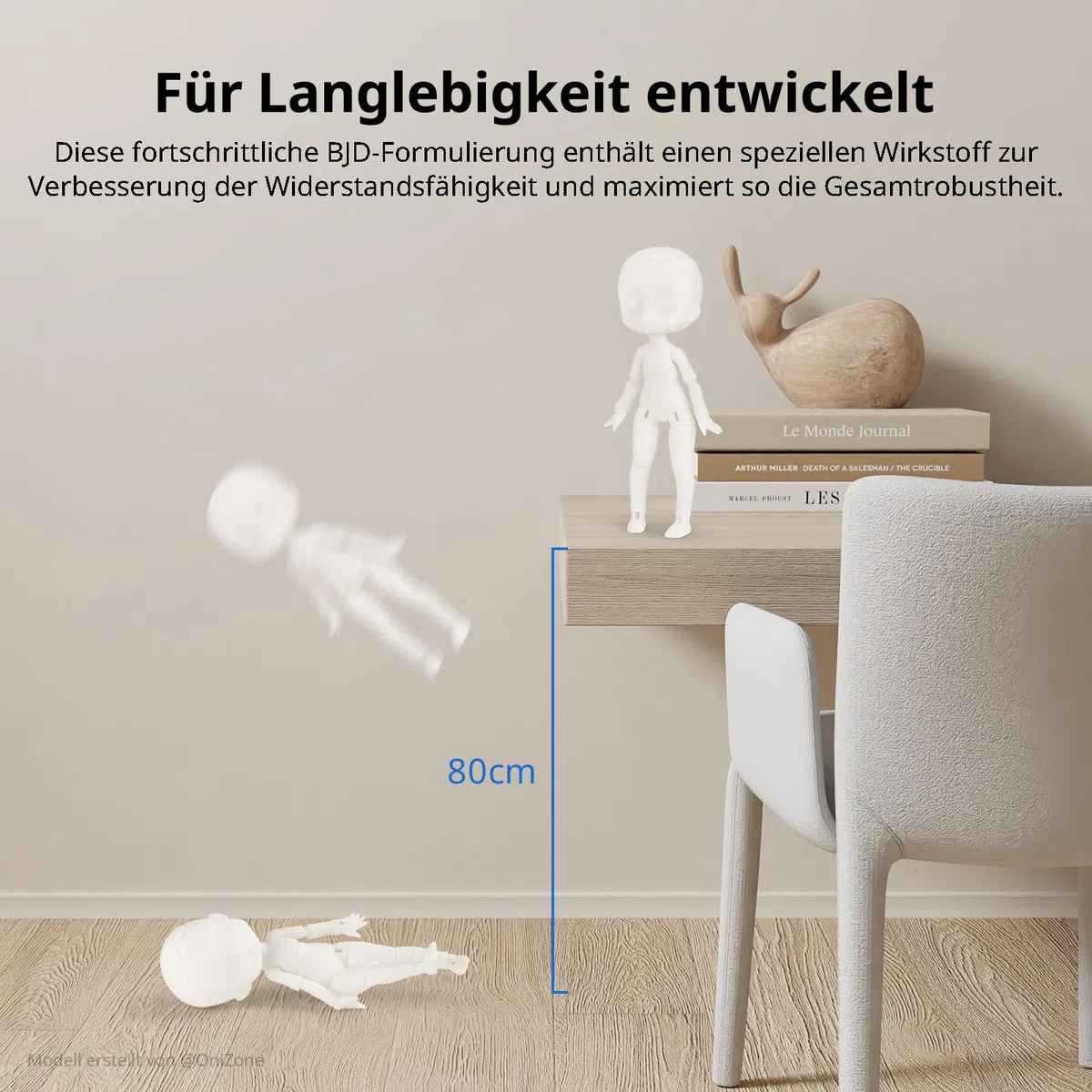 Anycubic BJD Wear-Resistant 3D Drucker Harz, Authentische BJD Hautfarben, Anti-Vergilbung & Kratzfestes UV-Resin für Kugelgelenkpuppen, Hohe Präzision & Einfaches Makeup (Mia Pink, 1 kg)