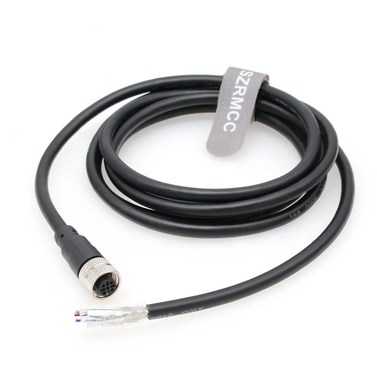 SZRMCC M12 A Code 5-polige Buchse auf Öffnen Sensorkabel IO-Link Geschirmtes Elektrisches Kabel für EtherCAT Profinet Master-Modul, Industrielle Automatisierung (5m)
