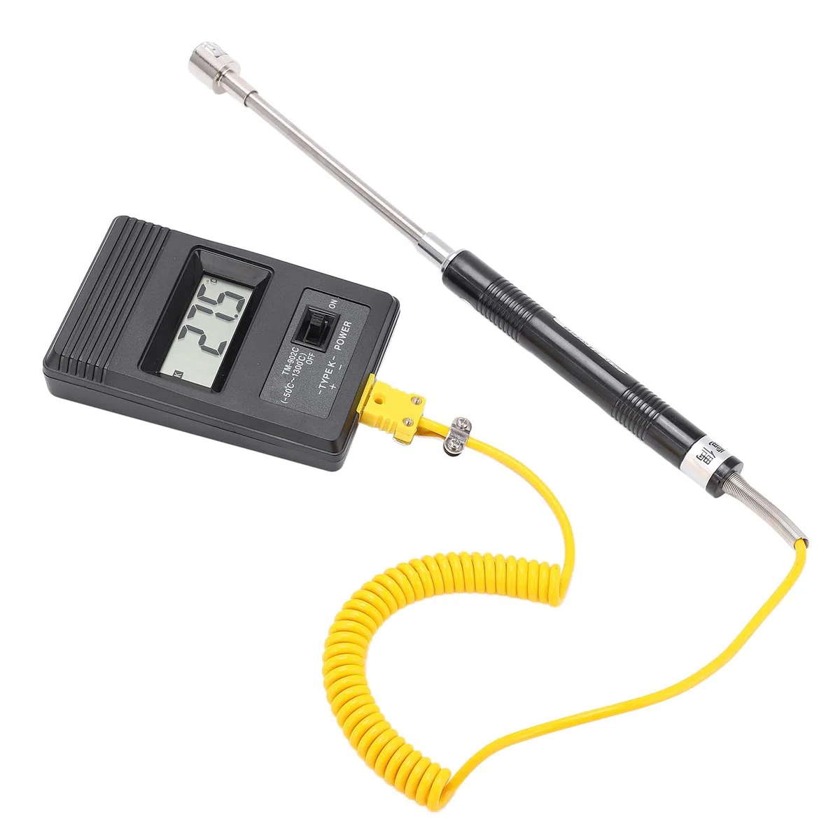 Digital Thermometer mit Fühler, K-Typ Wassertemperatur Thermometer Industrieller Temperaturfühler mit LCD und K Typ Thermoelement, Temperaturbereich -50-500℃