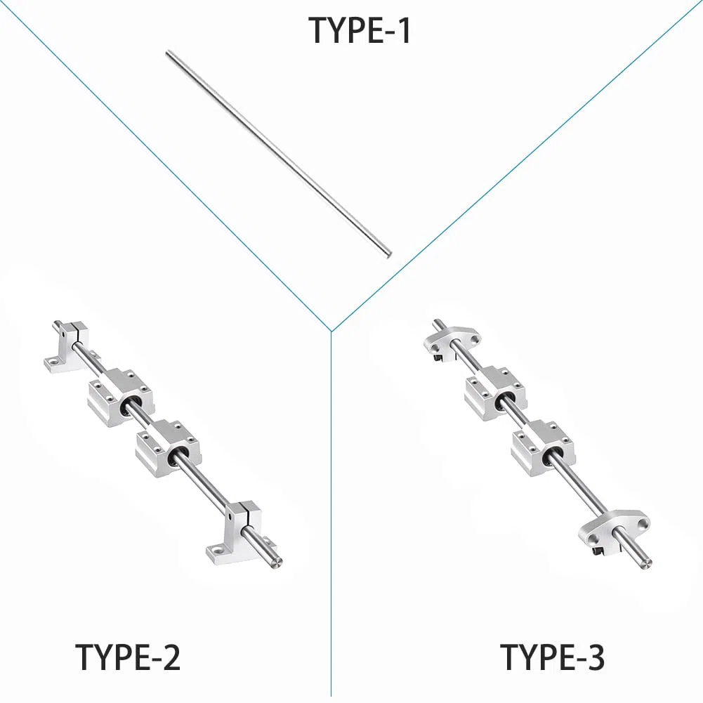 2 Stück 500mm Linearwelle 8mm Durchmesser Linearführung Set Horizontale Präzisionswelle Linearschiene mit Linearkugellager Wellen halterung Vertikaler für 3D Drucker CNC DIY