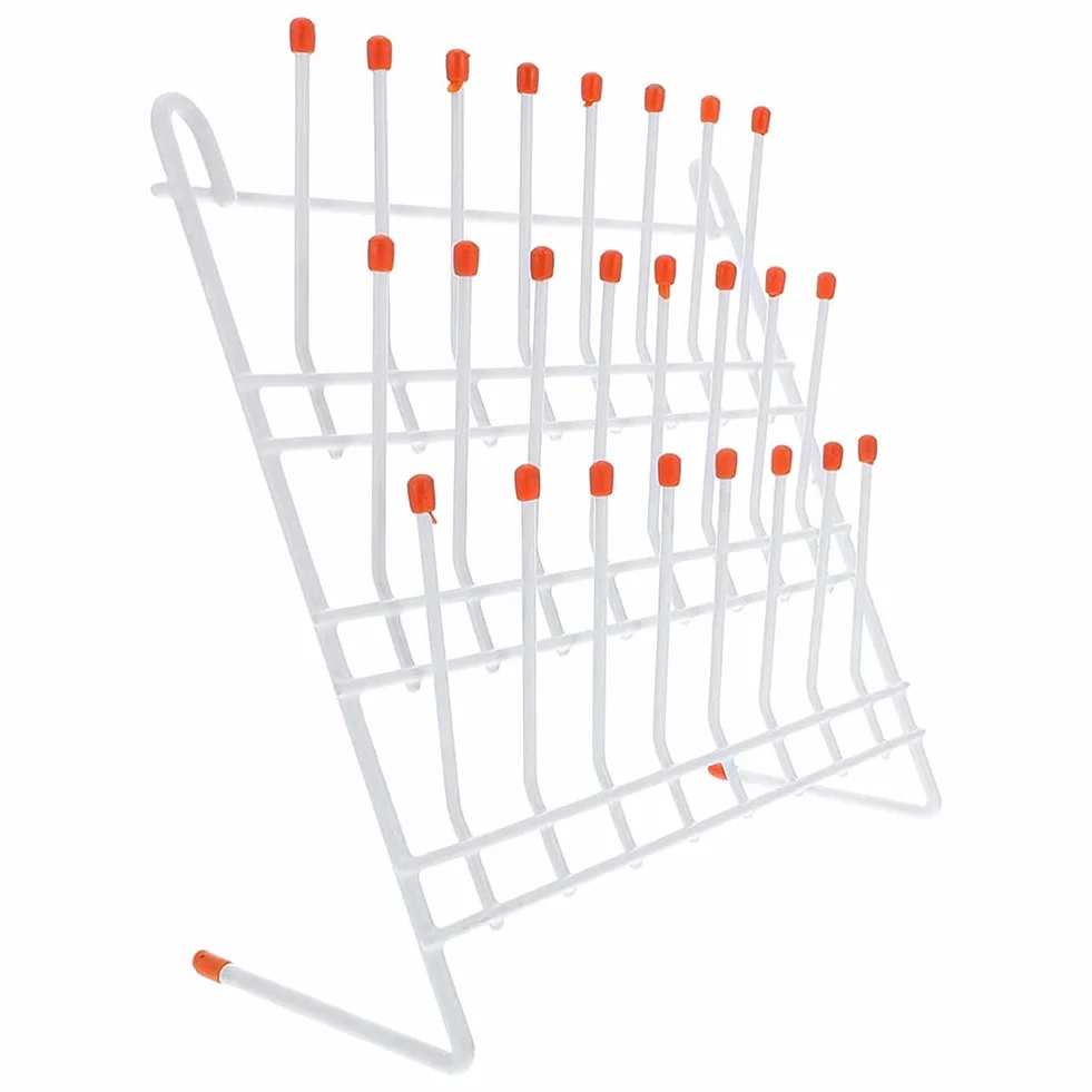 Labor-Trockengestell, 24 Stifte, Laborglasgestell, Drahtglaswaren-Trockengestell, Wandhalterung/Freistehender Laborglas-Trockengestell