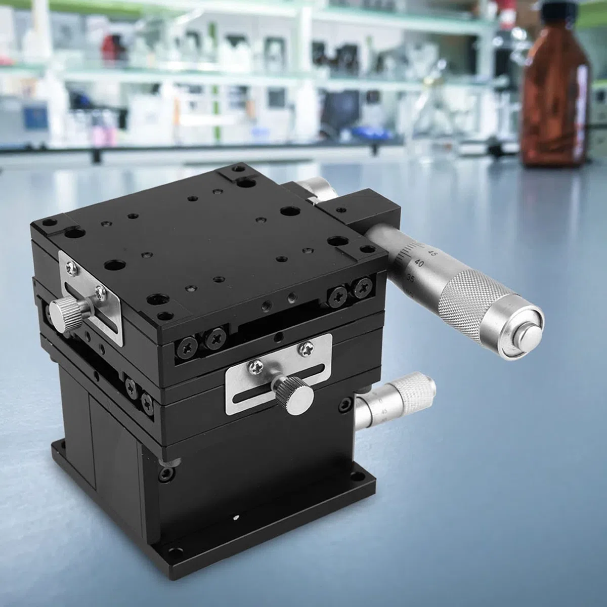 Semxyz 80 Xyz Linearbühne Trimmplattform Lager Feinabstimmung Schiebetisch 80 * 80 Mm Industriebedarf Lineare Bewegliche Teile