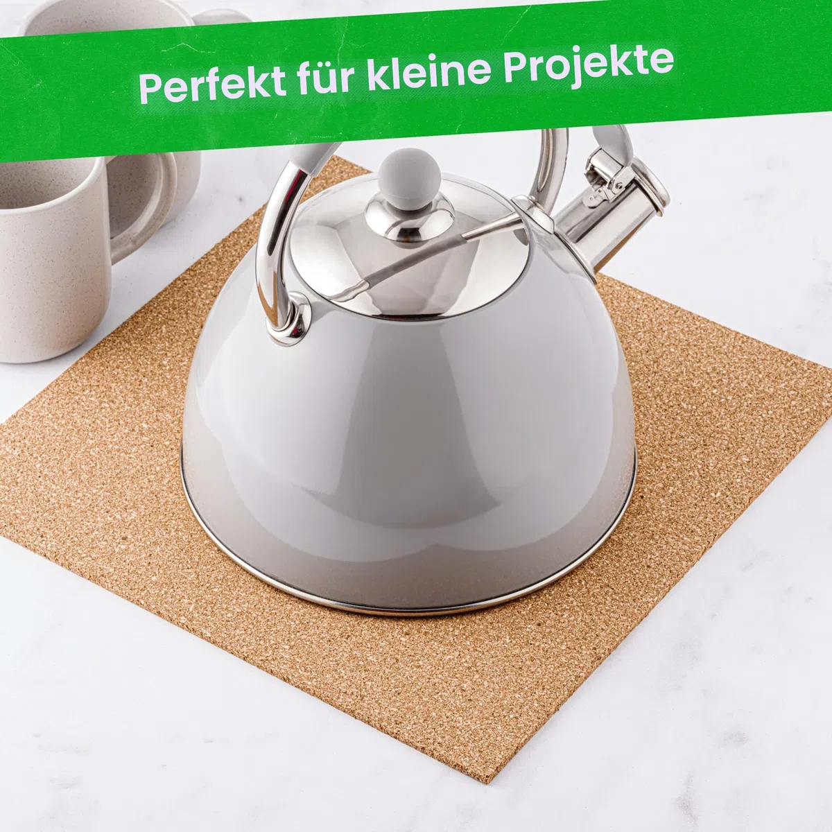 Natürliche Plain Korkfliesen - 300mm x 300mm x 4mm (Stückzahl: 20)