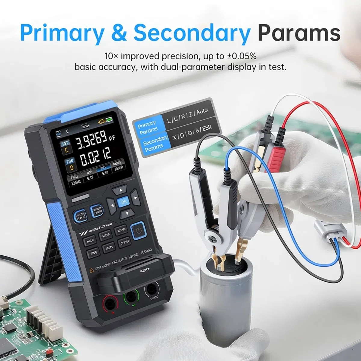 LC1020E Digitaler LCR ESR Tester 0,3% Handmessgerät mit 2,8 Zoll TFT Bildschirm für Induktivitätskapazität Widerstandsmessung im Laborproduktionsbereich (LC1020E in Englisch)