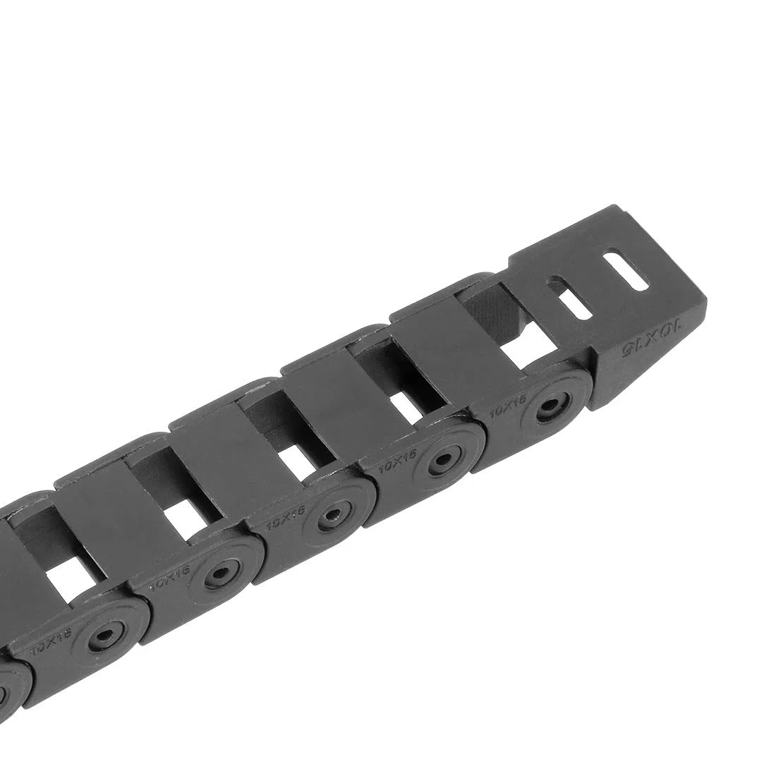 sourcing map 1.5 Meter Schleppkette Kabelträger Geschlossen Typ m Endanschlüsse R18 10X15mm