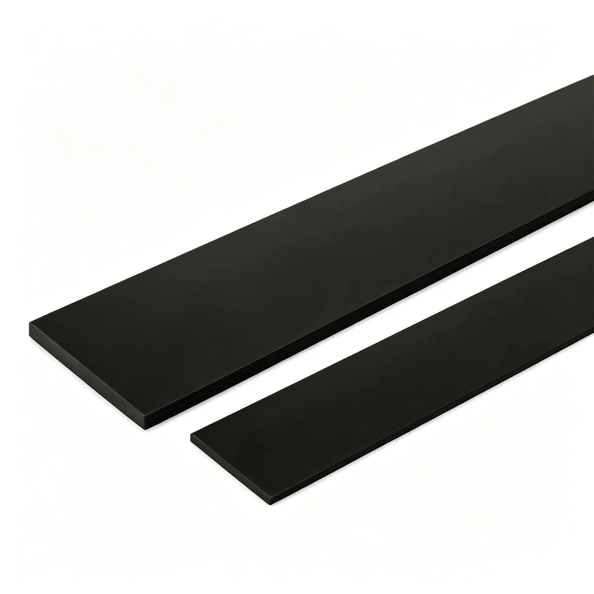 2 stück Schwarze ABS Kunststoff Flachleiste 500mmx120mm 5-8mm Dick ABS Styrol Kunststoffstreifen für DIY Handwerk und CNC Industrie,500x120x5mm