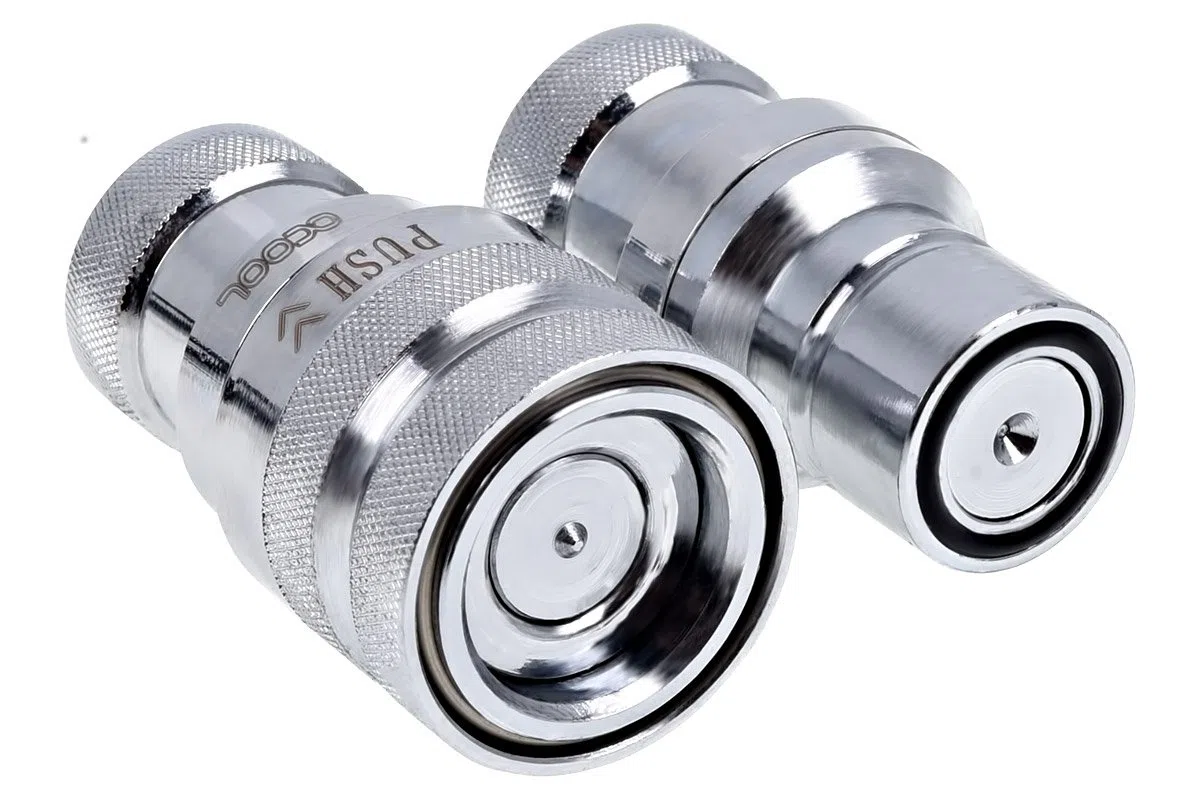 Alphacool 17281 Eiszapfen Schnellverschlusskupplungsset G1/4 IG - Chrome Wasserkühlung Anschlüsse