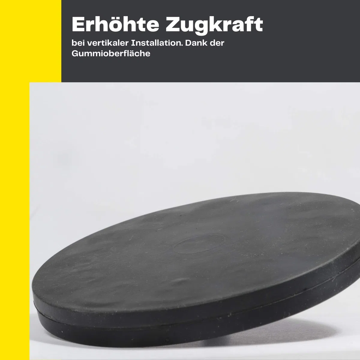 2x Neodym Magnete Gummiert Ø 88mm Mit M8 Außengewinde 55 KG Zugkraft Flachgreifer Magnet Scheibe Topfmagnet Gummi Runde Magnete mit Gewinde für Schrauben Öse oder Haken