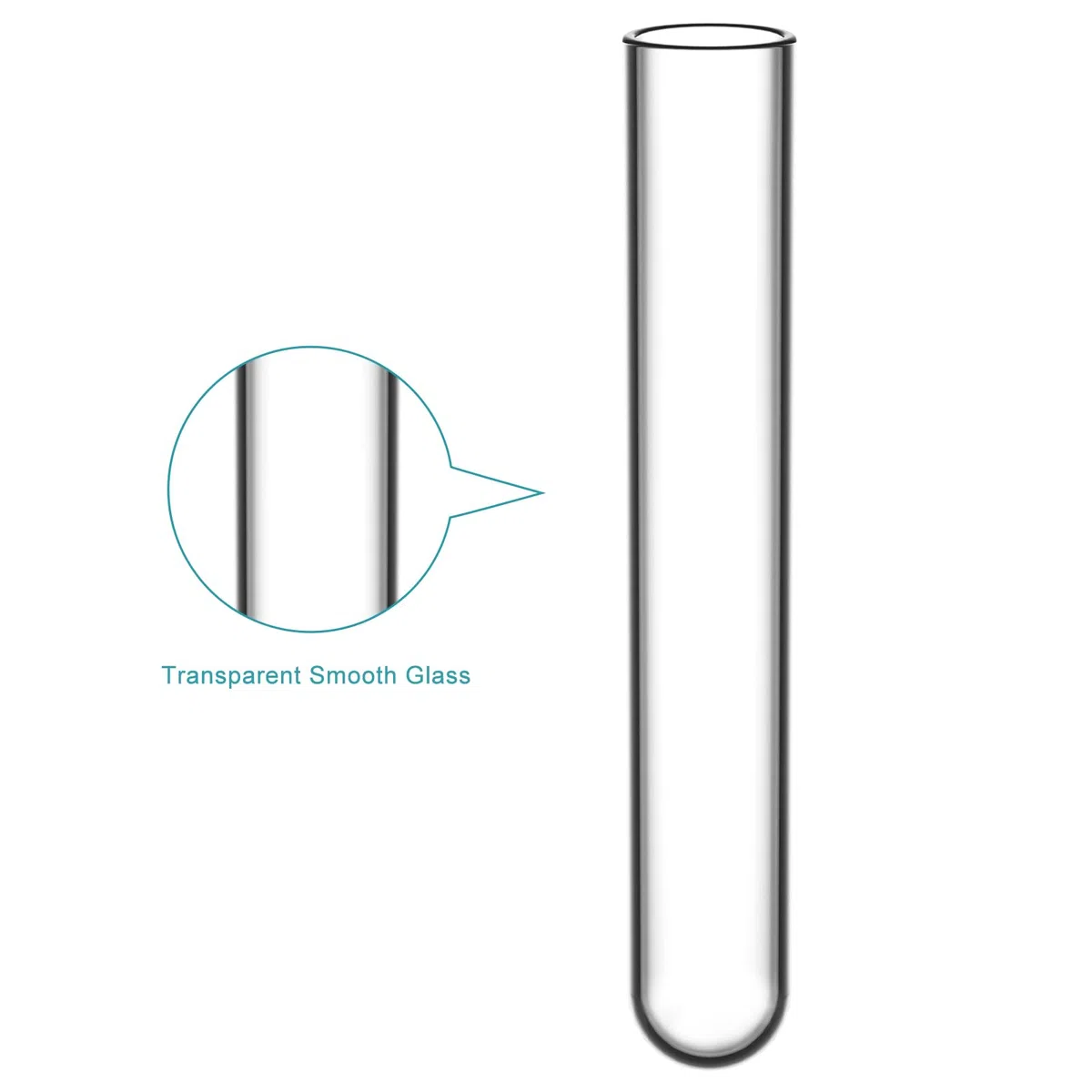 StonyLab 50 Stück Reagenzgläser Glas, 50er Pack Test Tubes Borosilikatglas Rundboden Reagenzglas, 12mm OD X 75mm Länge