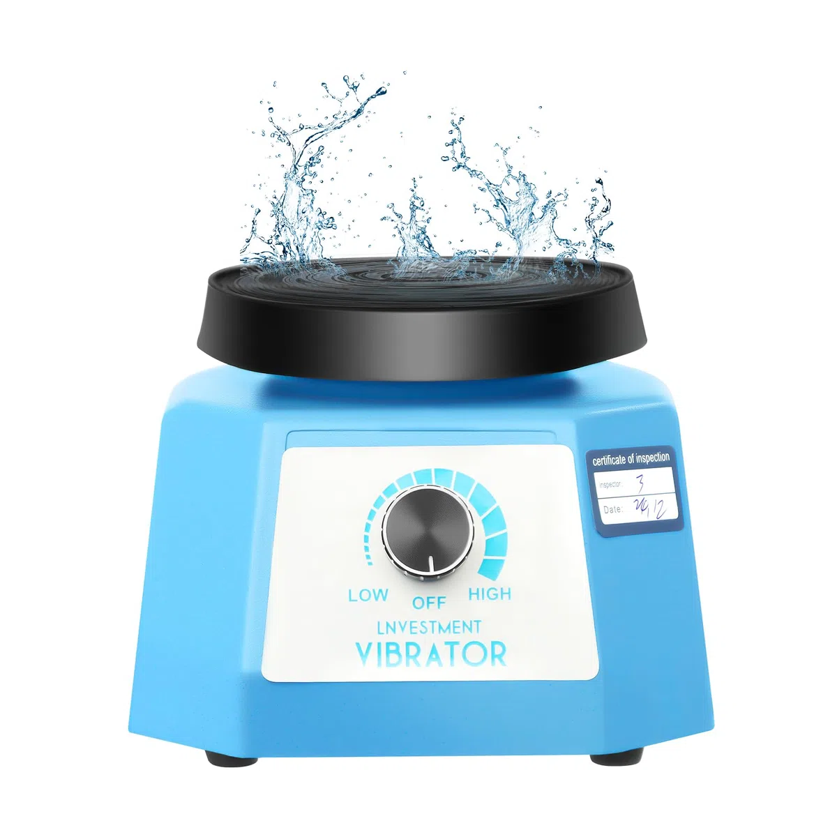 Dental Oszillator, 220V 100W Gipsrüttler, 4 Zoll Rüttelplatte Gips, Runder Gipsrüttler für Mischen von Gips, Gießen von Modellen, Harzguss