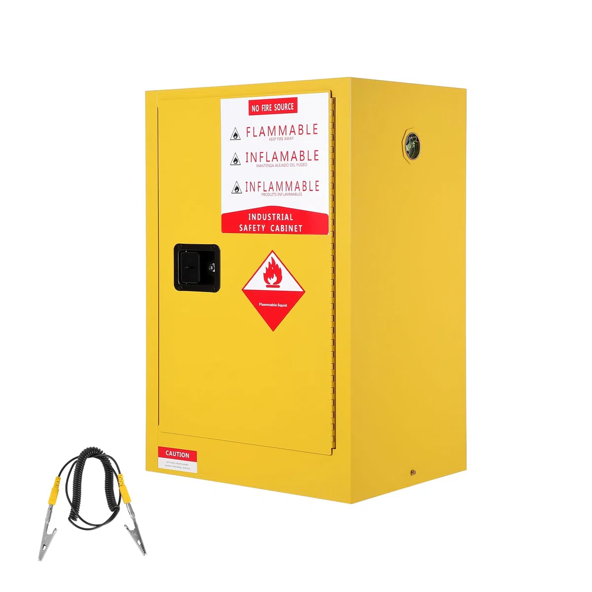 Garvee Feuerfester Sicherheitsschranke Für Brennbare Flüssigkeiten,Sicherheitsschrank Abschliessbar, 16 gal,Schrank Mit Einem Verstellbaren Regal,457 x 457 x 889mm