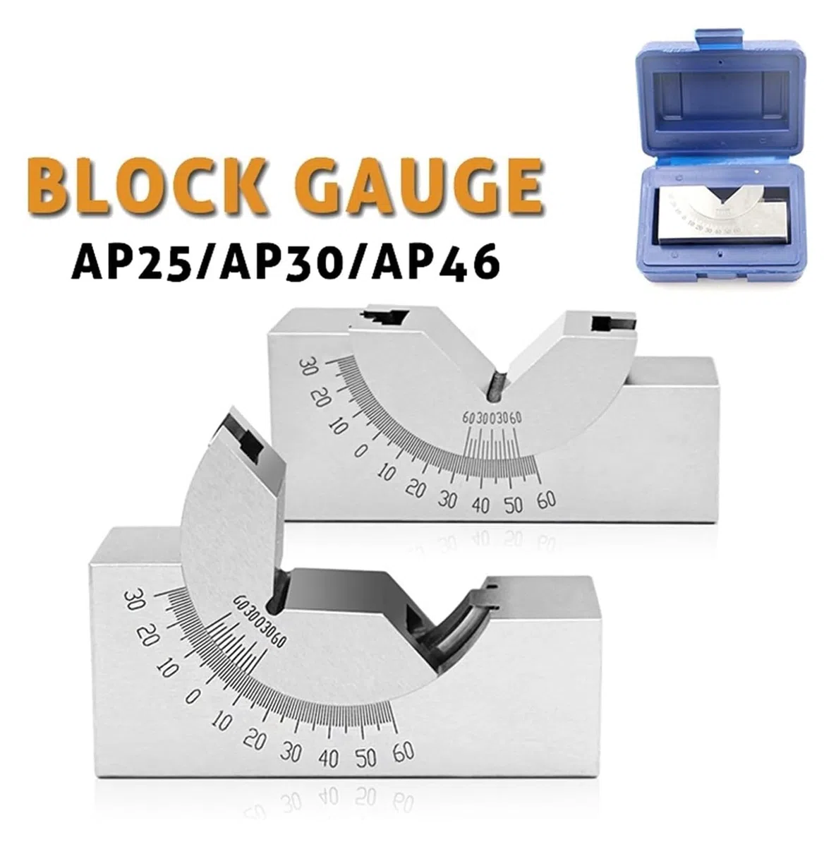 AP25 AP30 AP46 For Measuring Milling Machine Precision Parts Adjustable Pad 0/30/60 Angle Gauge Debugge V Block Angler Top Tool(Ap25)