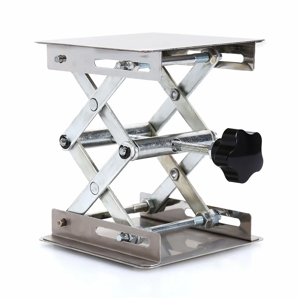 Akozon Latory Hebebühne 100X100mm Edelstahl Stand Rack Scherenhubtisch