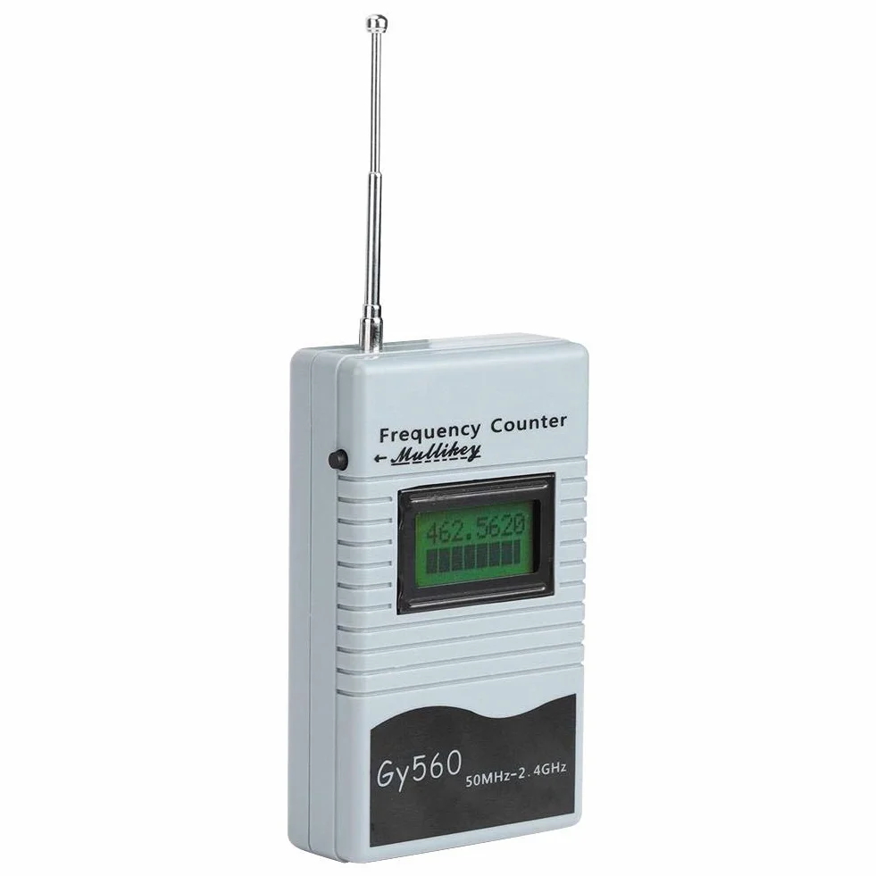 Qiilu Tragbarer Frequenzzähler, GY560 50 MHz bis 2,4 GHz Tragbarer Frequenzzähler Zweiwege-Hochfrequenzmessgerät für Auto-Boote