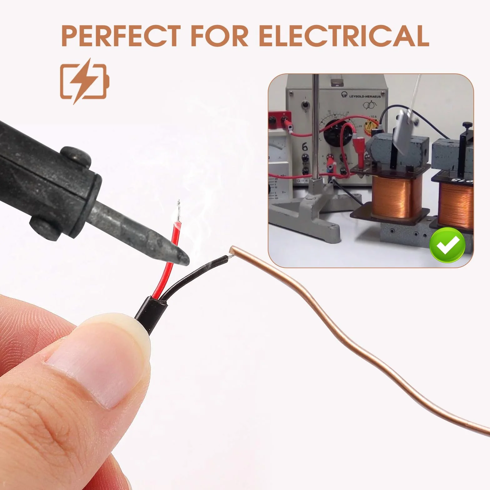 FIFIFIBANG 50 M Kupferdraht 1 Mm Reines Kupferkabel T2 Leer Unlackierter Lackdraht Schmuckdraht Spule zum Schweißen Elektrotechnik Gegen Schnee