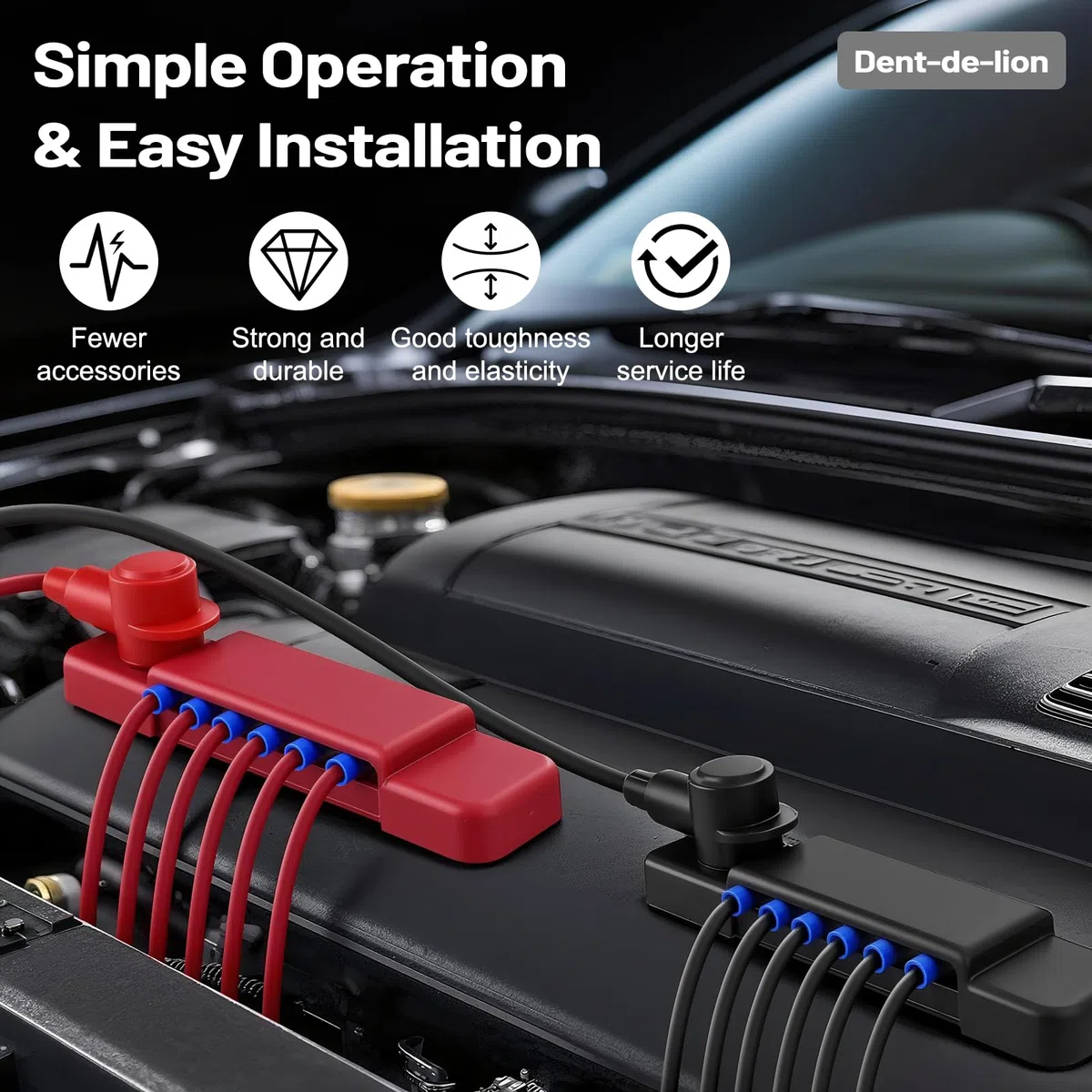 Stromverteilungsblock 150A 12V 1/4" Marine-Bus-Automobilstangen-Batterie Bus-Terminalblock mit Abdeckung für Solarververbindung von Schiff und Auto (schwarz + rot)