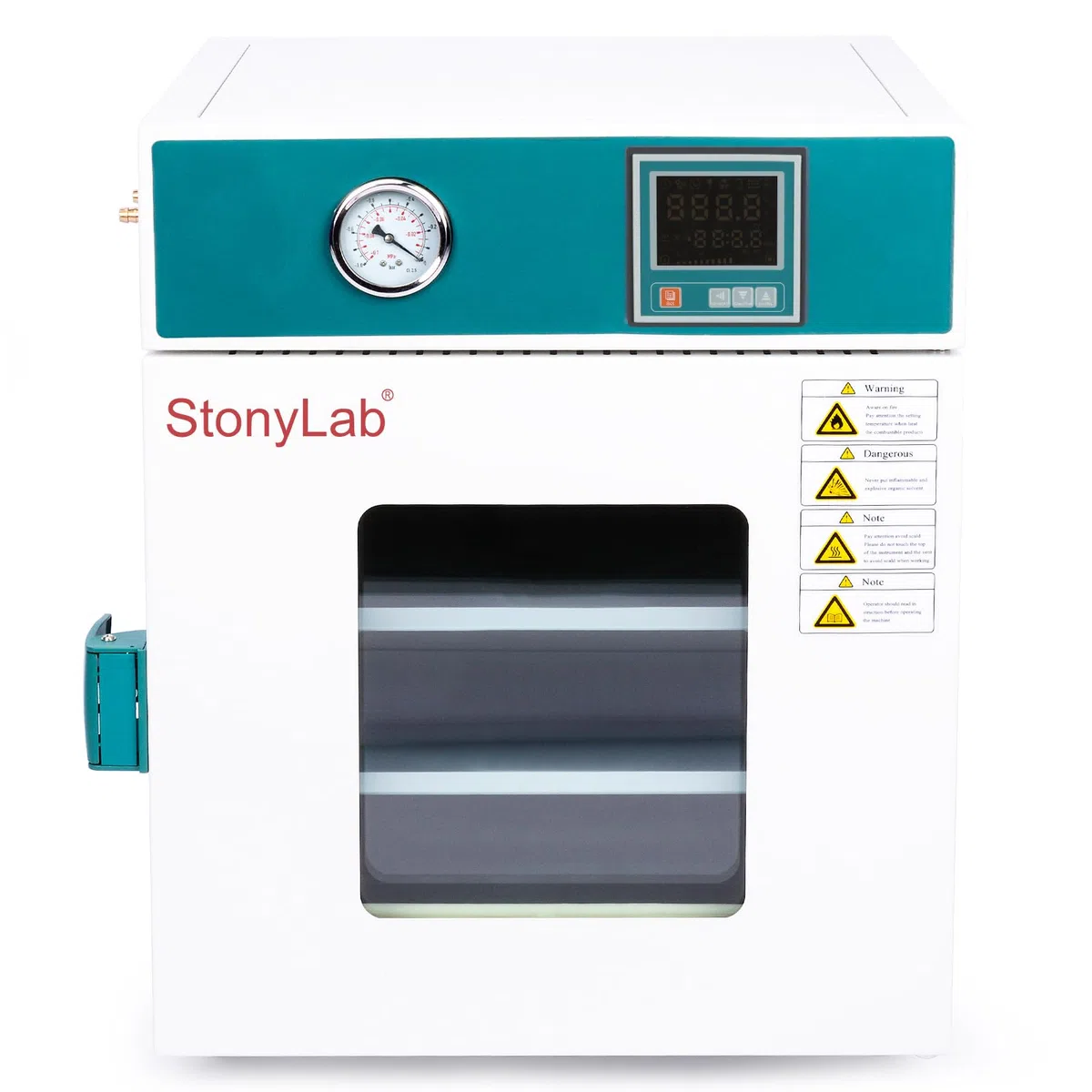 stonylab Vakuumtrocknungsofen, 24l/0,9 cu ft Labortrocknungs-und Heizofen mit Vakuummeter und Digitaler Steuerung, Vacuum Drying Oven, 220V/RT+10-250℃, Edelstahl