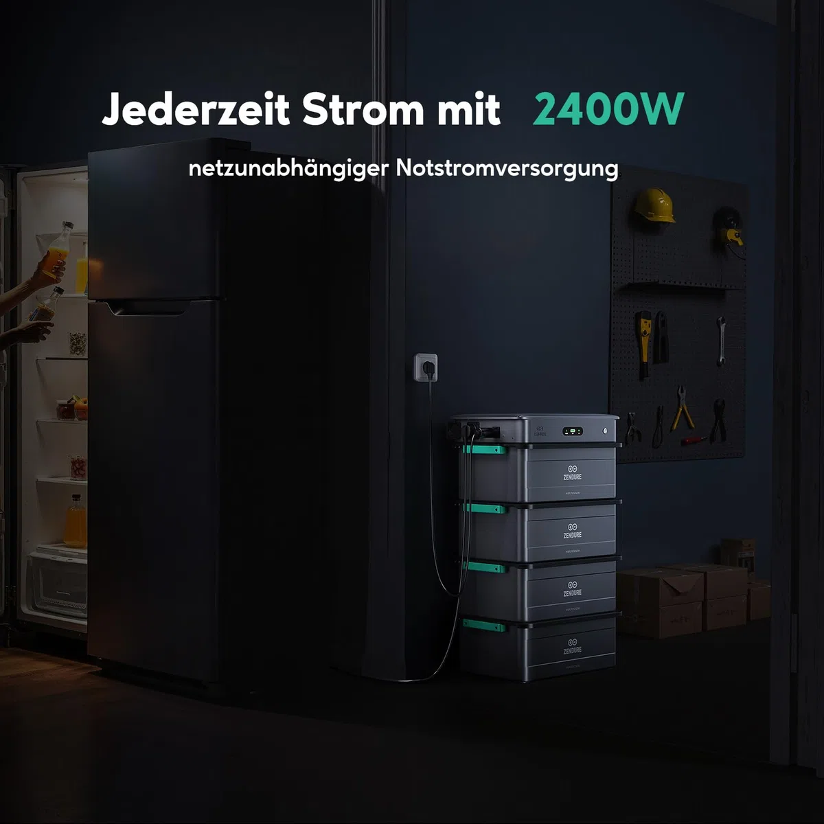 Zendure SolarFlow AB3000X, 2880Wh LFP4, 17,28 kWh Erweiterbare Kapazität max., Selbsterhitzende Funktion, Aerosol-Feuerlöschsystem, IP65, Einfache Installation, Verwendung mit SolarFlow 2400 AC