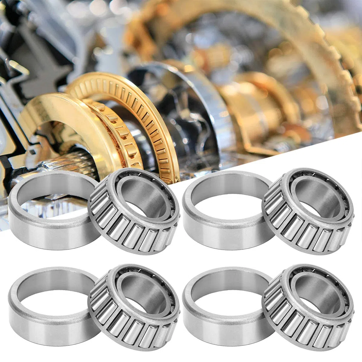 4 Stück Anhängerradnabenlager 25 mm Achse mit 32205 Kegelrollenlager geräuscharm langlebig Hochgeschwindigkeitslager für Anhänger Radnabe