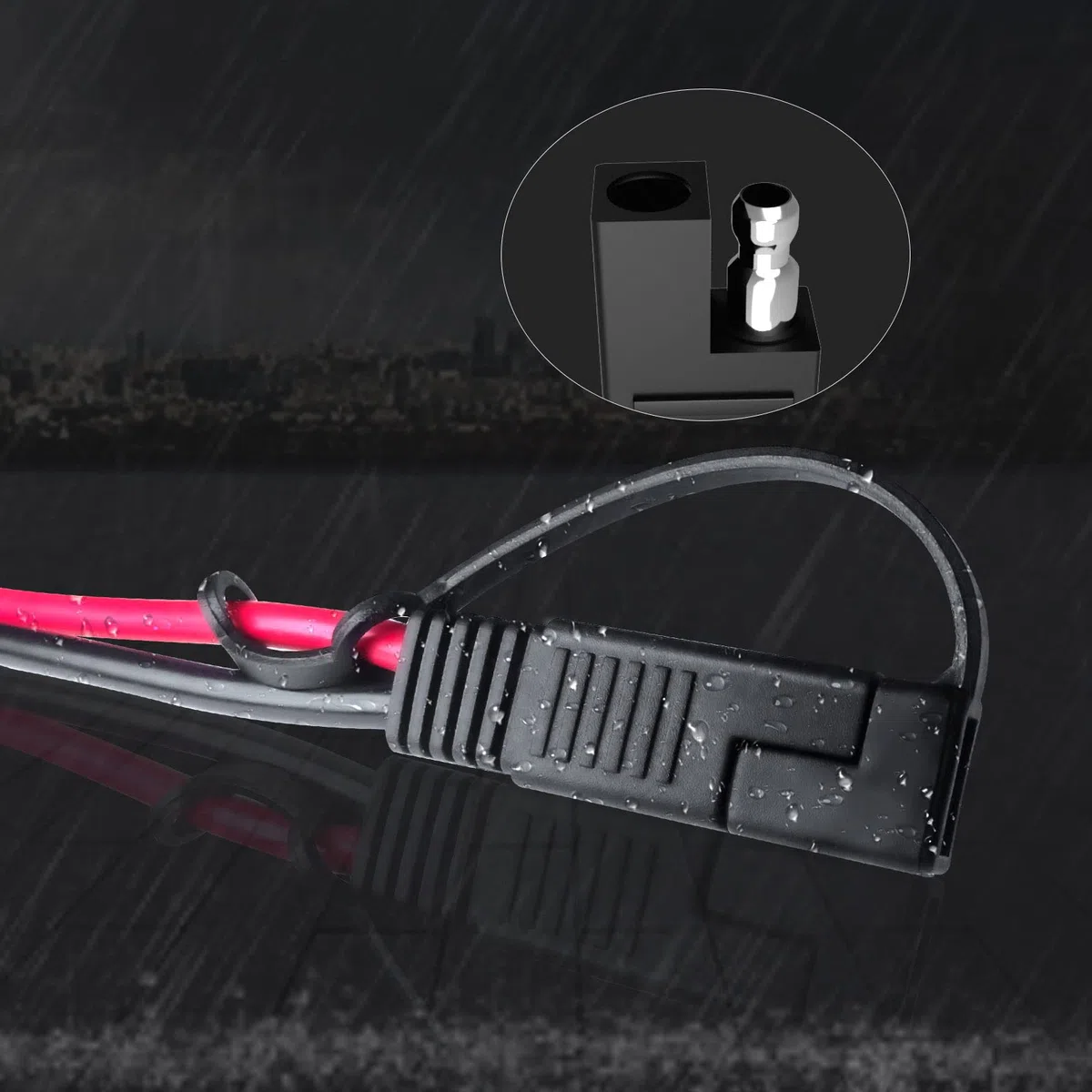 SAE zu SAE Verlängerungskabel 10AWG 10ft/3m Schnellkupplungskabelbaum SAE Stecker mit SAE zu SAE Polaritätsumkehradapter für Automotive, Solarpanel SAE Stecker, Motorrad, Autos, Traktor