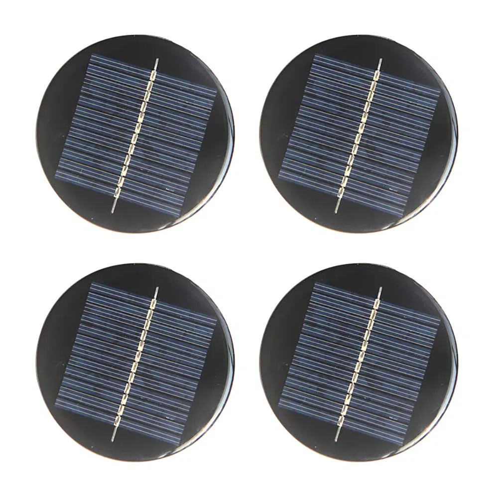 NUZAMAS 4er-Set 6V 80mm Micro Mini Solarpanel-Zellen, verkabelt, für Solarenergie, Heimwerkerhaus, Gartenlicht, Wissenschaftsprojekte - Spielzeug - Batterieladegerät
