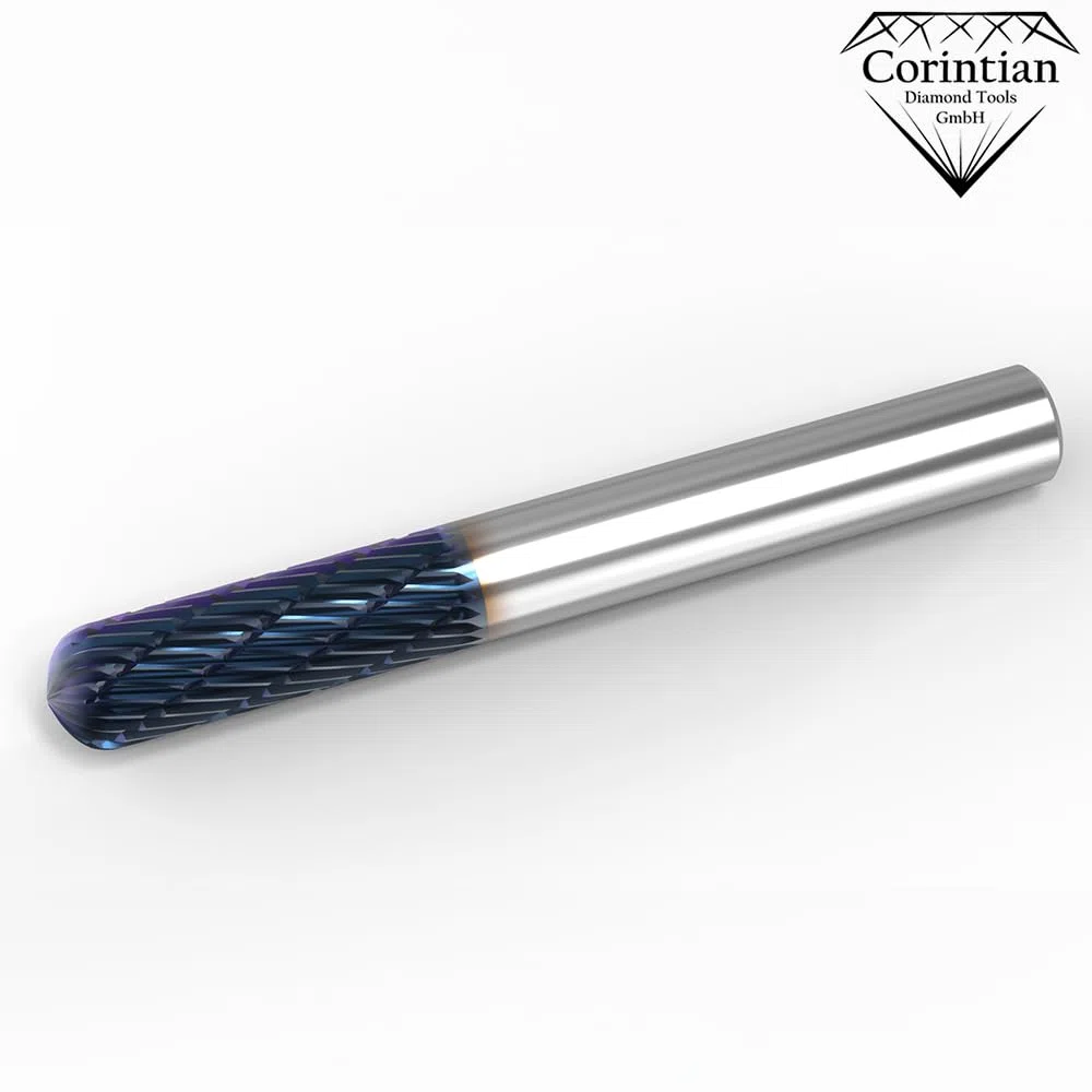 VHM Fräser mit AlTiN Beschichtung - 6mm Durchmesser, 60-100mm Länge - Langlebig & Präzise - Vollhartmetall Frässtift für Profi-Einsatz (L:60mm)
