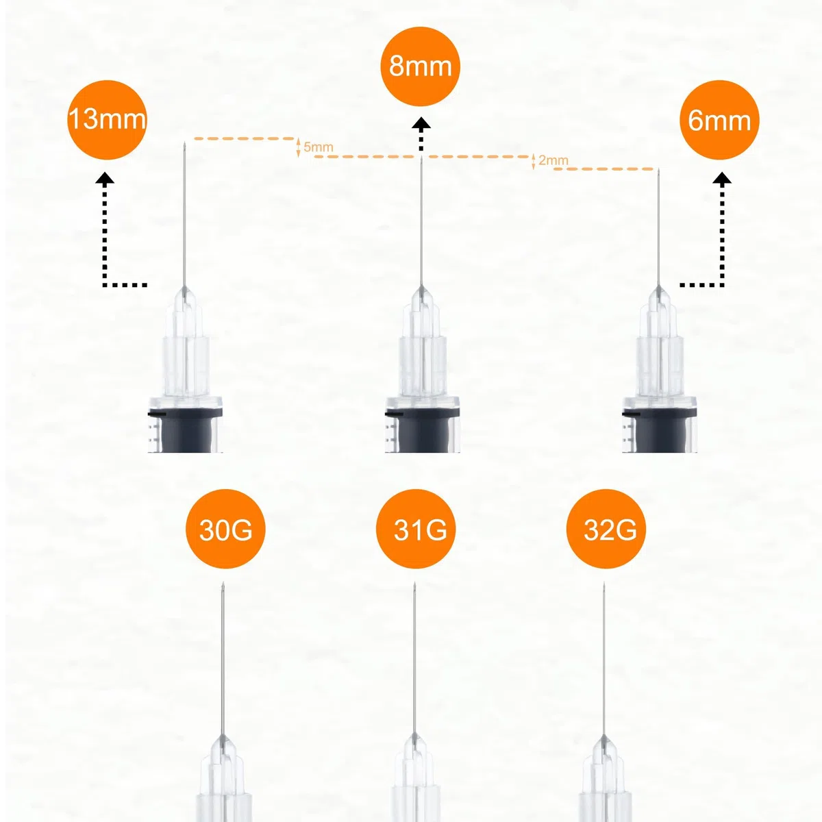 100 Stück 1mL Plastiktube,30G Mehrzweck-Messwerkzeuge(13mm) Einzeln Versiegelte Packung (100)
