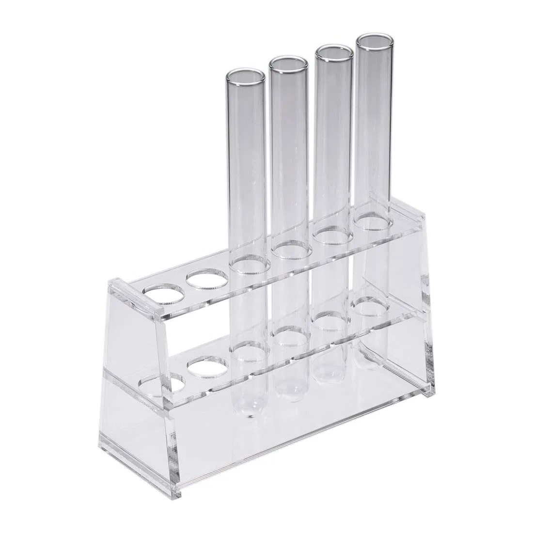 sourcing map 2 Stück Reagenzglashalter Rack 6 Wells für 10ml Zentrifugenröhrchen Klar