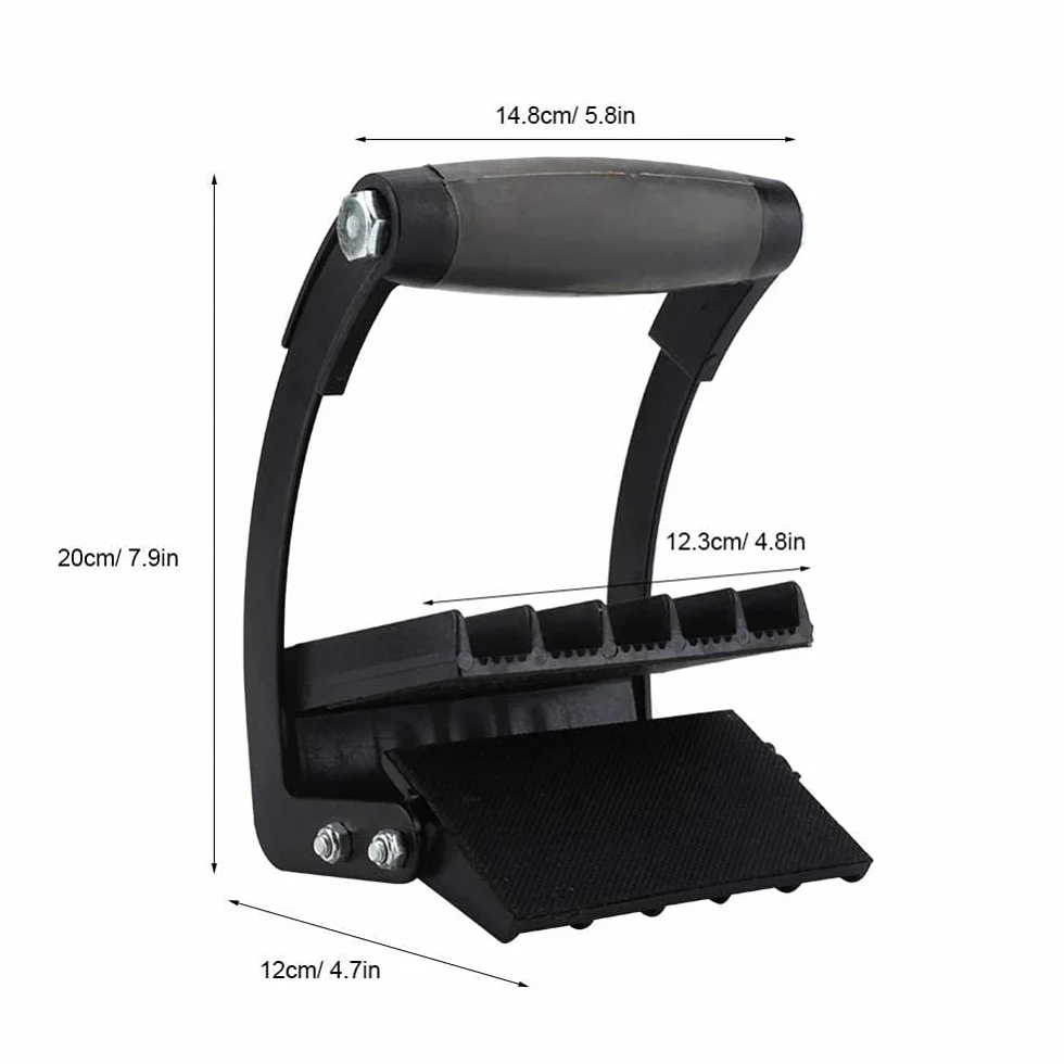 Plattenträger, Heber für Gipskartonplatten, Einfacher Paneelwagen-Greifer, praktischer Brettheber, Griff für Sperrholz oder Rigipsplatten, Trägerwerkzeug Ergonomisches Griff (Schwarz)