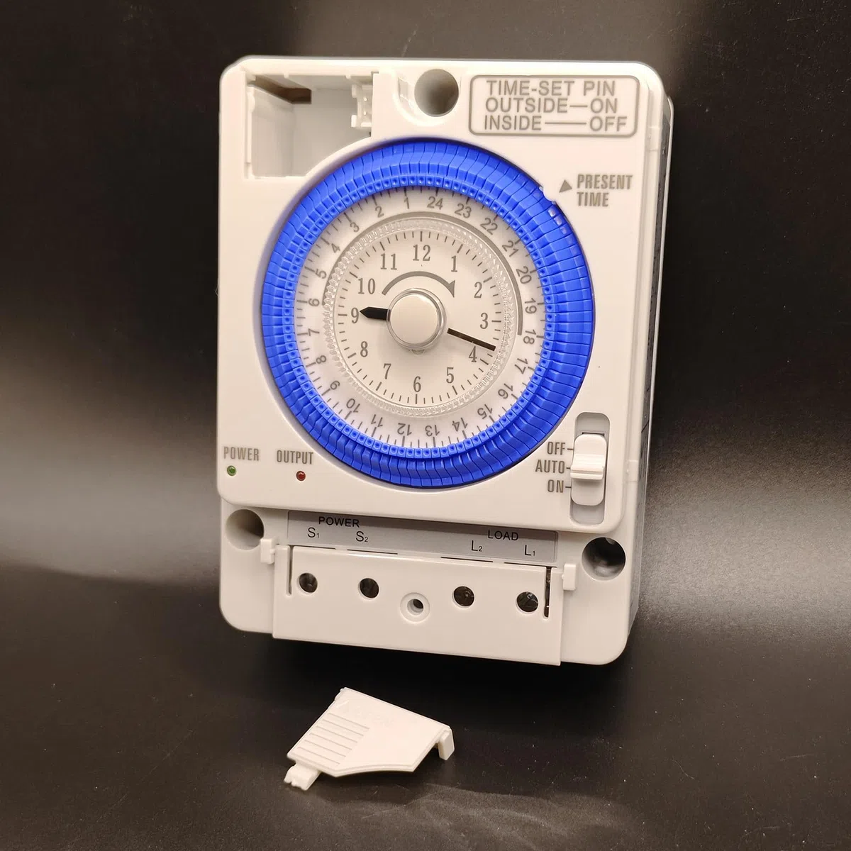 Garneck Mechanische Zeitschaltuhr 12 V mit Präzisem Mechanischem Timer Energiesparend und Leicht zu Reinigen für Küche und Zuhause im Einfachen Design Auspc