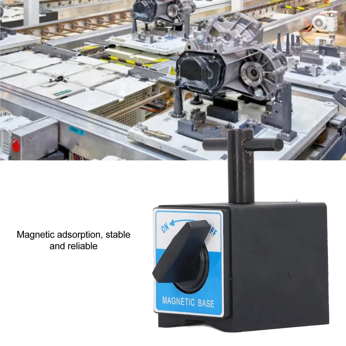 Tyenaza Magnetischer Basisständer Für Tests, Messuhr, M6-Gewinde, Schaltertyp, Magnethalter, 60 Kg Saugkraft