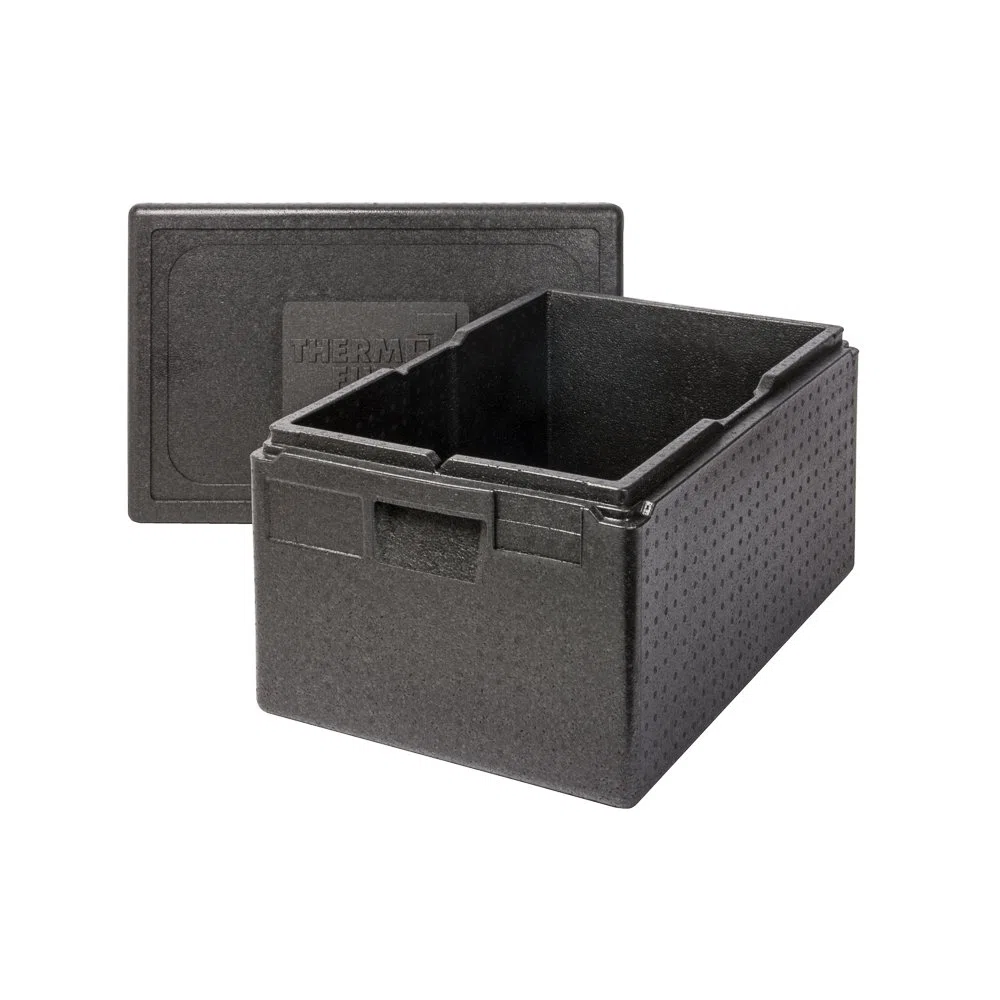 Thermo Future Box GN 1/1 Premium Thermobox Kühlbox, Transportbox Warmhaltebox und Isolierbox mit Deckel,46 Liter 60 x 40 Thermobox,Thermobox aus EPP (expandiertes Polypropylen)