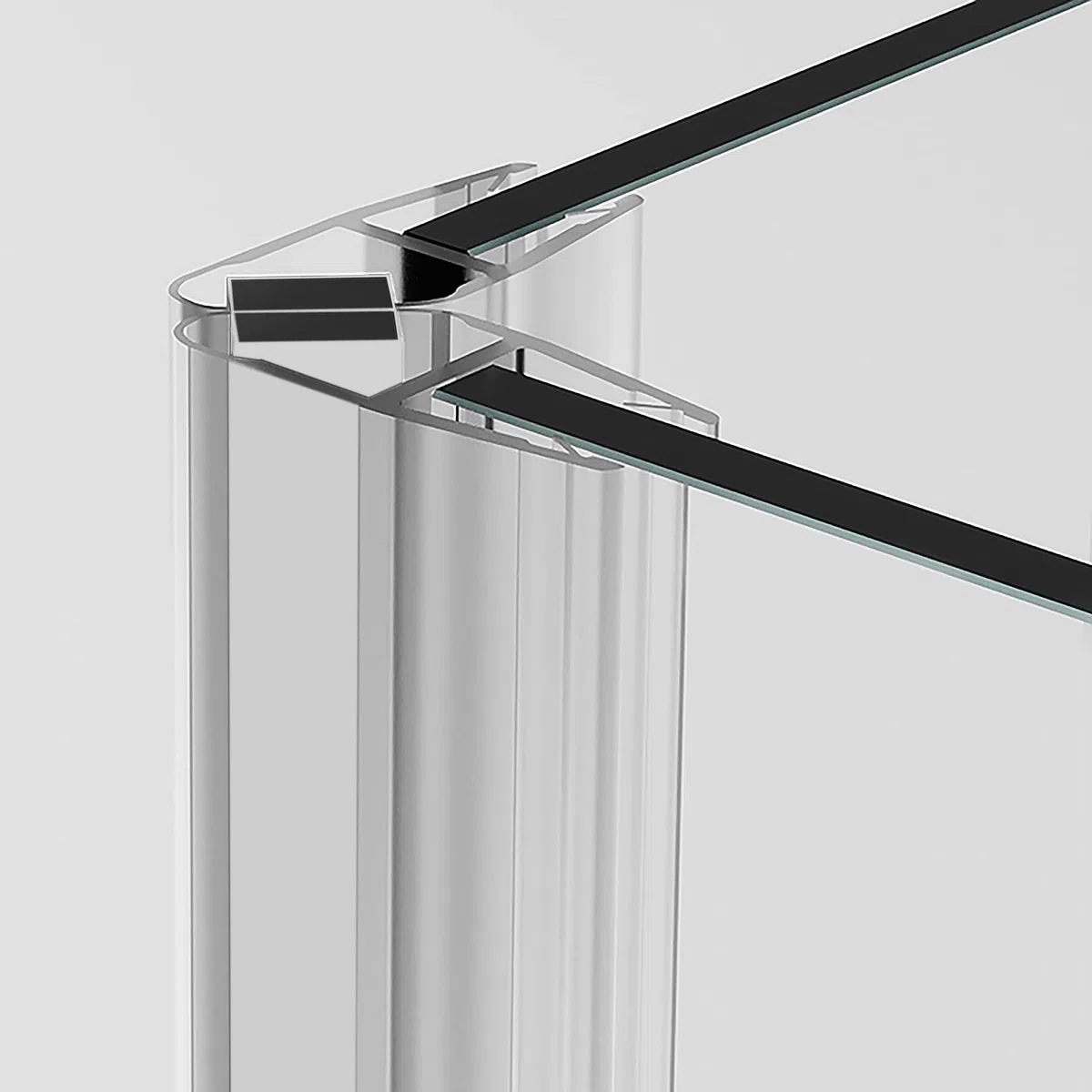 Badena Magnetdichtung für Duschtüren Set I 200cm Magnetduschdichtung 90 Grad I Duschdichtung Magnet 6mm 7mm 8mm Glastür I Eckdusche Ersatzdichtung magnetisch