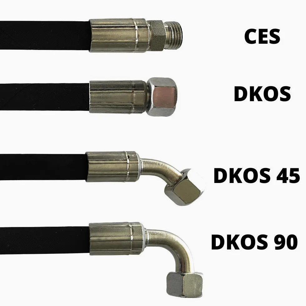 Hydraulikschlauch 16S 800mm 1SN DN13 | Gewinde M24 x 1.5 | DKOS - DKOS90 | Nenndruck 160bar
