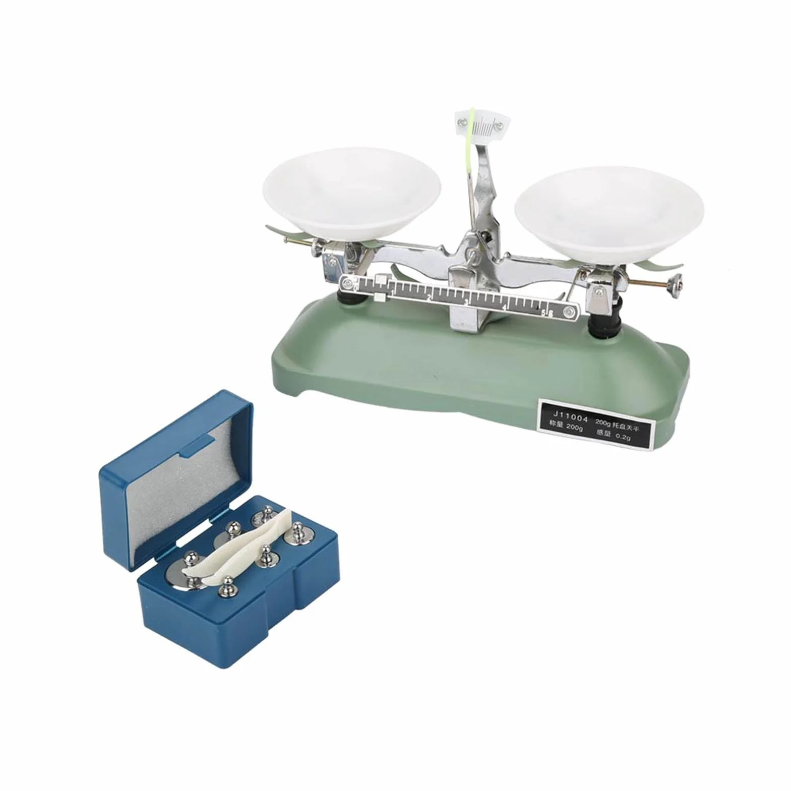 Fafeicy Laborwaage 200g Präzision 0,2g Mechanische Waage mit Gewichten Pinzette für Chemie Physik Experimente Laborbedarf Präzisionsmessung Analysenwaage