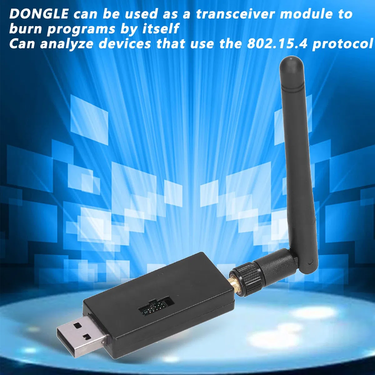 Zigbee Sniffer Bare Board USB-Schnittstelle Drahtloses Paketprotokoll-Analysatormodul mit Antenne für DIY-Entwicklungstests Lernen Experiment ABS PCB-Material (CC2531)
