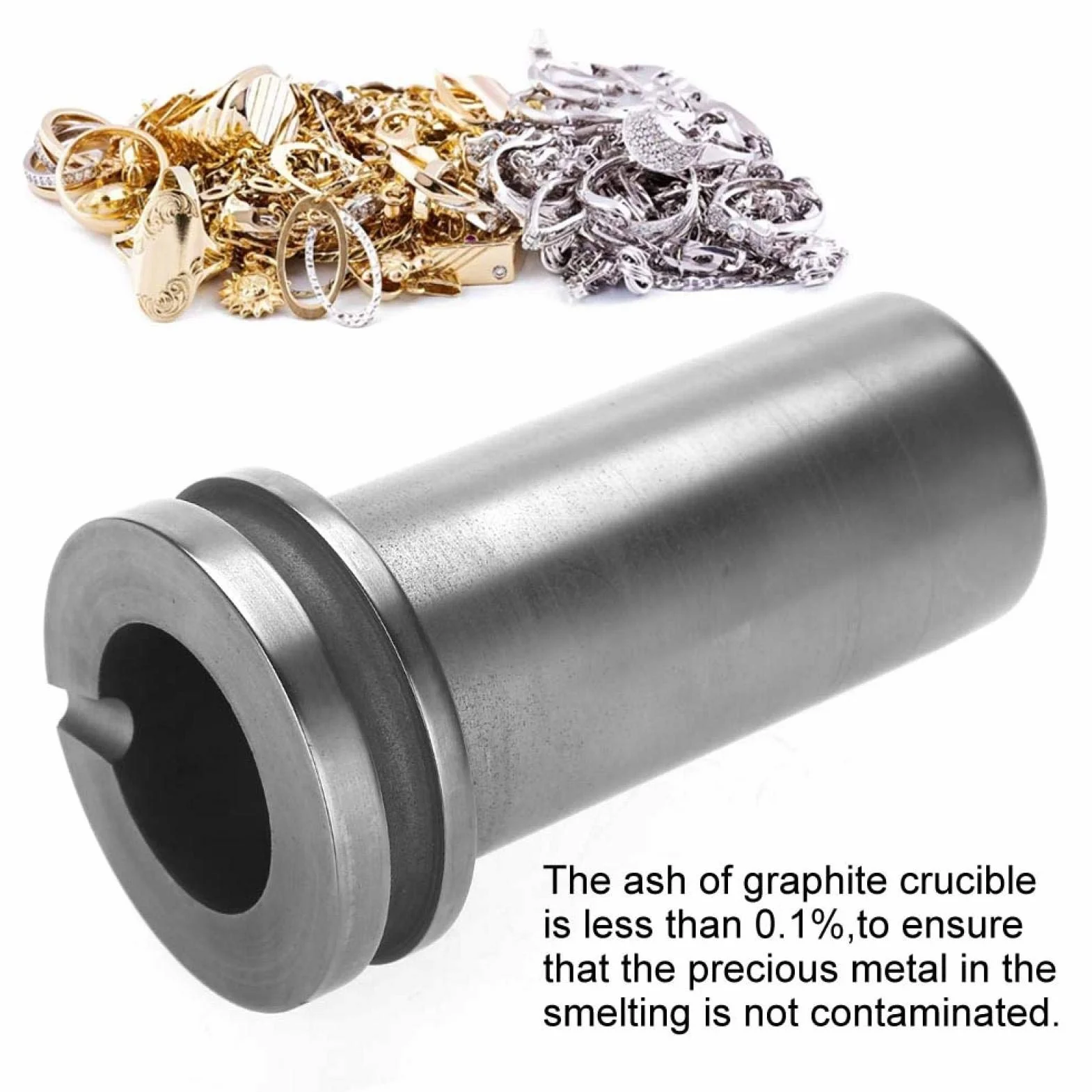 Schmelzender Graphittiegel, Gießender Graphittiegel, lange Lebensdauer Langlebig Gute thermische Stabilität für Versuchslegierungen Home Metal(1KG)