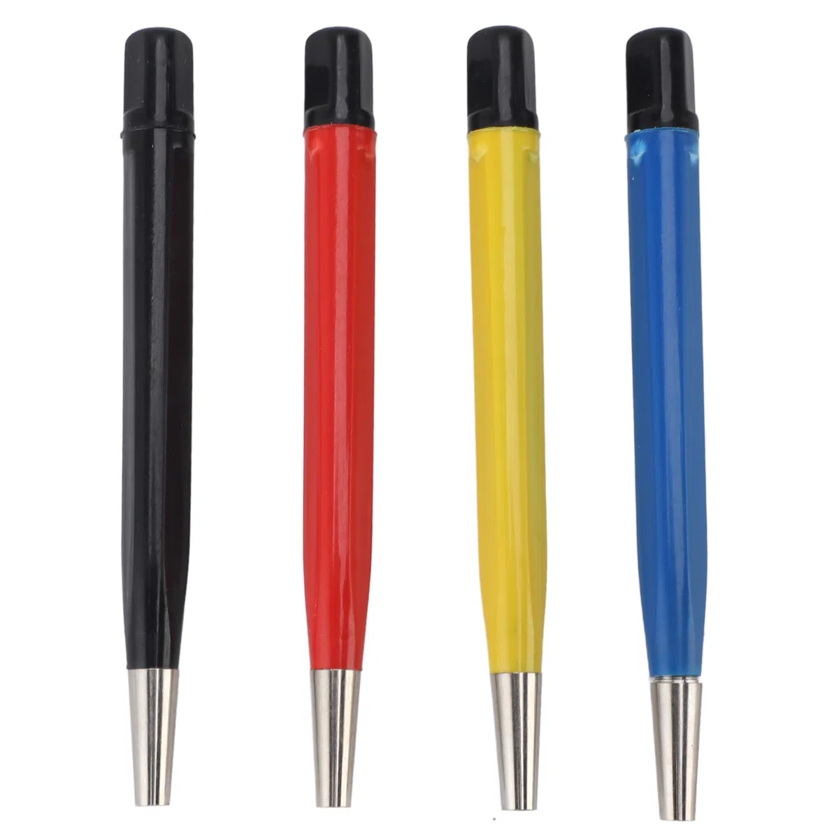 Kikumi 4-teiliges Kratzbürsten-Stift-Set, Vorbereitungs-Schleifbürste Im Stiftstil mit Verstellbaren Spitzen aus Stahl, Messing, Fiberglas und Nylon für die Reinigung von Schmuck, Uhren, Münzen