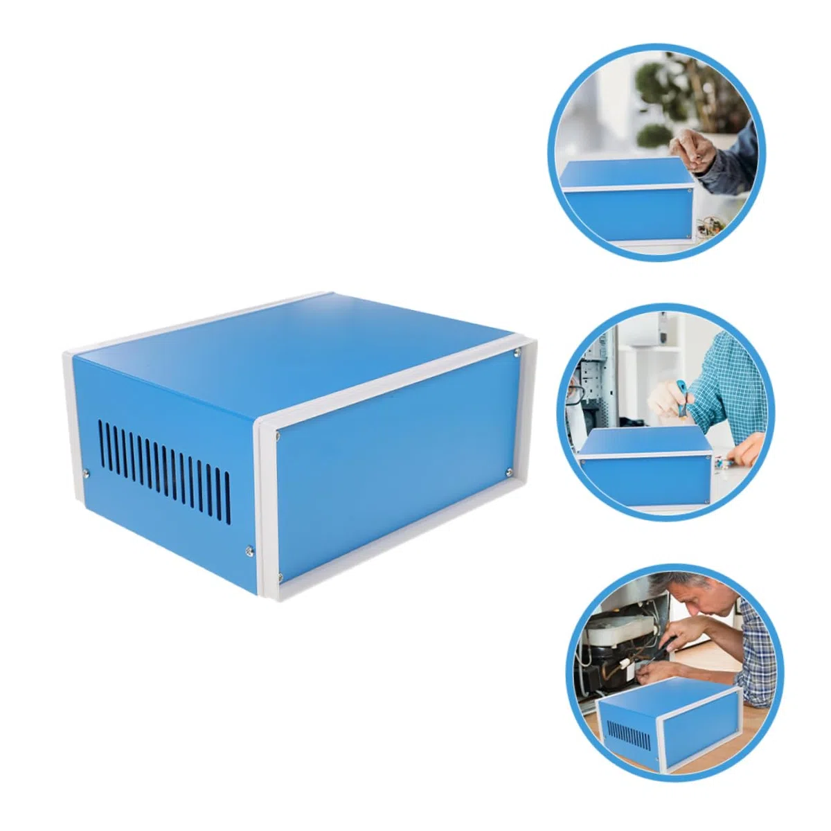 Cabilock Aluminium Elektrokasten Wetterfestes Gehäuse Für Elektronikprojekte Vielseitige Transportbox Für Elektrische Geräte Einfache Installation Langlebig