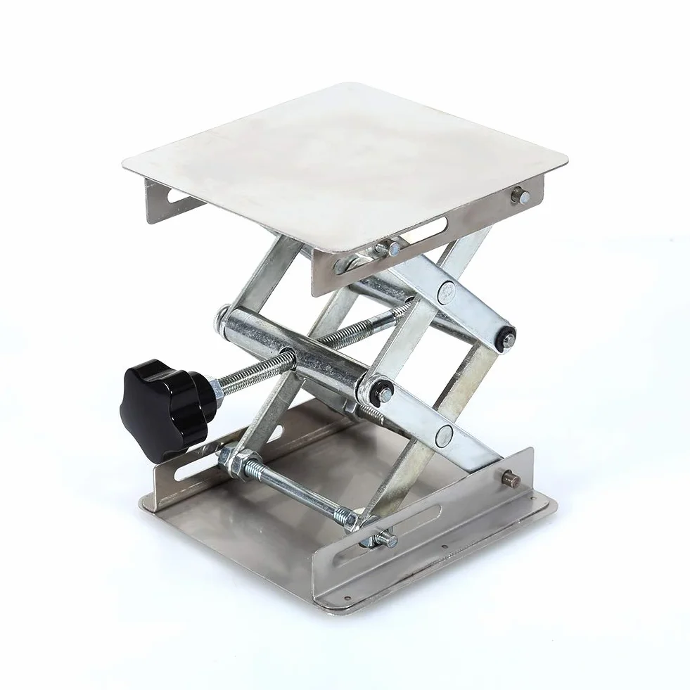 Akozon Latory Hebebühne 100X100mm Edelstahl Stand Rack Scherenhubtisch