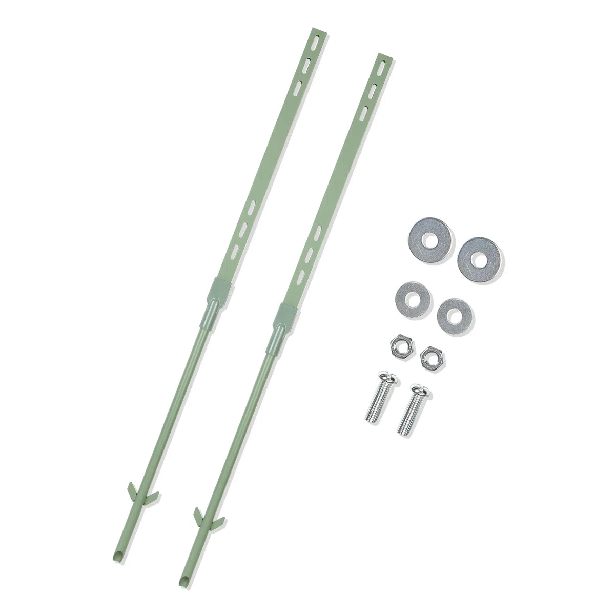 2tlg. Schilderpfahl 92cm Metall Gartenschildpfahl Einschlagpfosten Outdoor Pfahl Hohlstange für Sicherheisschild Warnungsschild auf dem Schlamm Grünland usw. (Grün, 3 Fuß)