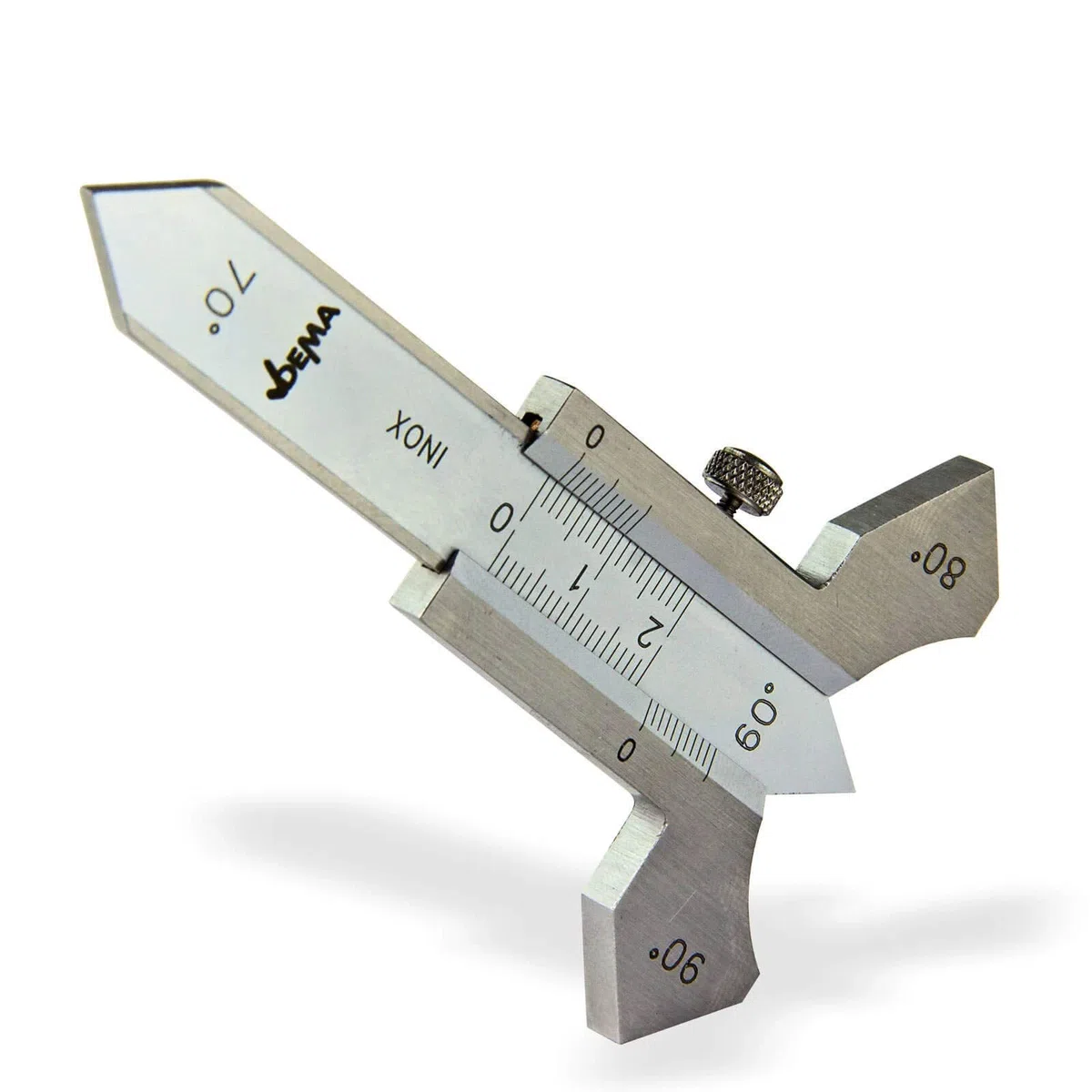 DEMA Schweißnahtlehre Schweißnahtmessschieber 20 mm für Kehlnähte aus Werkzeugstahl - Präzise, Robust, Langlebig für Werkstatt, Handwerk, Metall