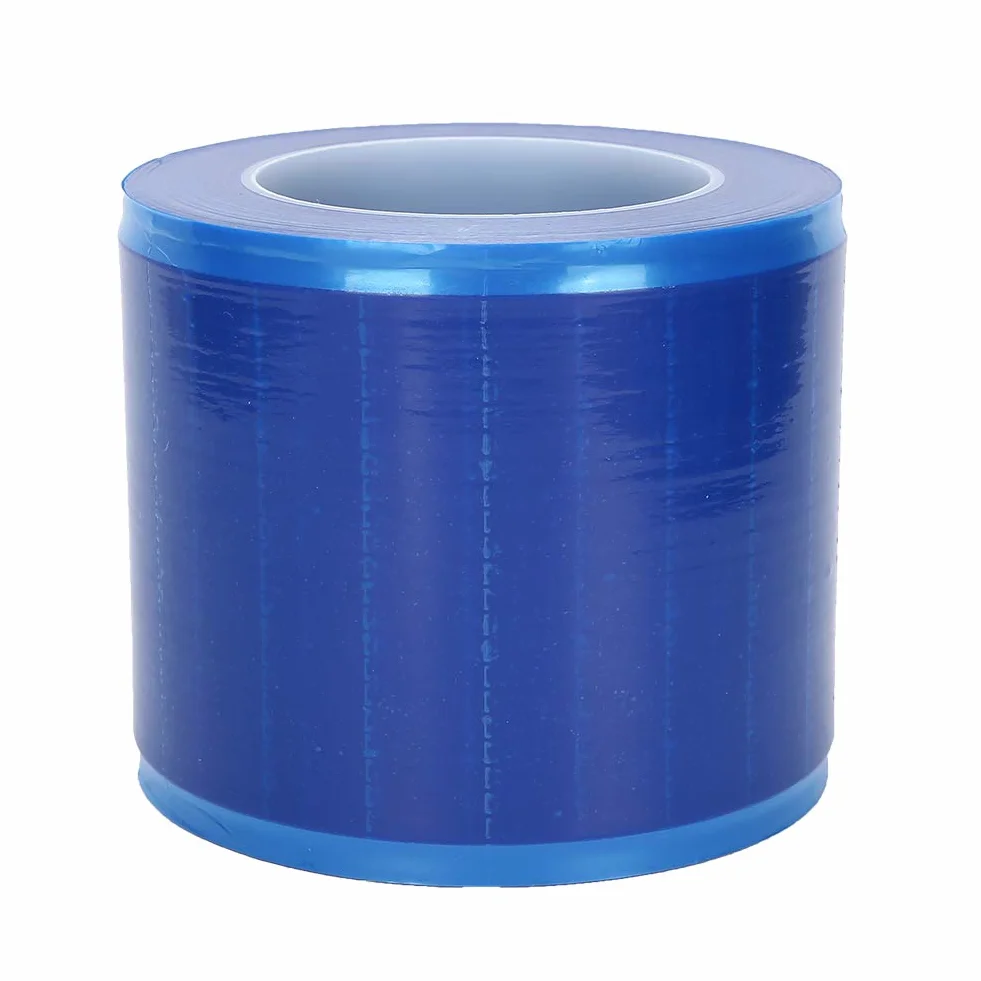 Tattoo Barriere Folie, Tattoo Reinigungsfolie Tattoo Ausrüstung Schutzfolie Selbstklebend Breakpoint Blau transparent 1200 Blatt pro Rolle Waterpro