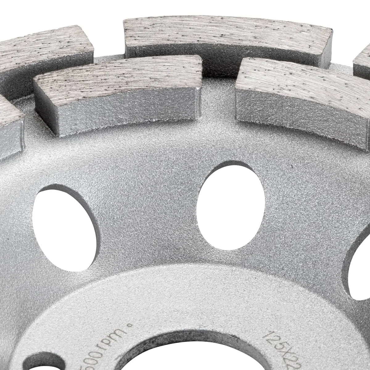 Professionelle Diamant-Topfscheibe 125 Mm Für Beton, Granit, Naturstein - 125 Mm X 22,2 Mm, Zweireihige Diamantschleifscheibe Für Effektive Oberflächenbearbeitung