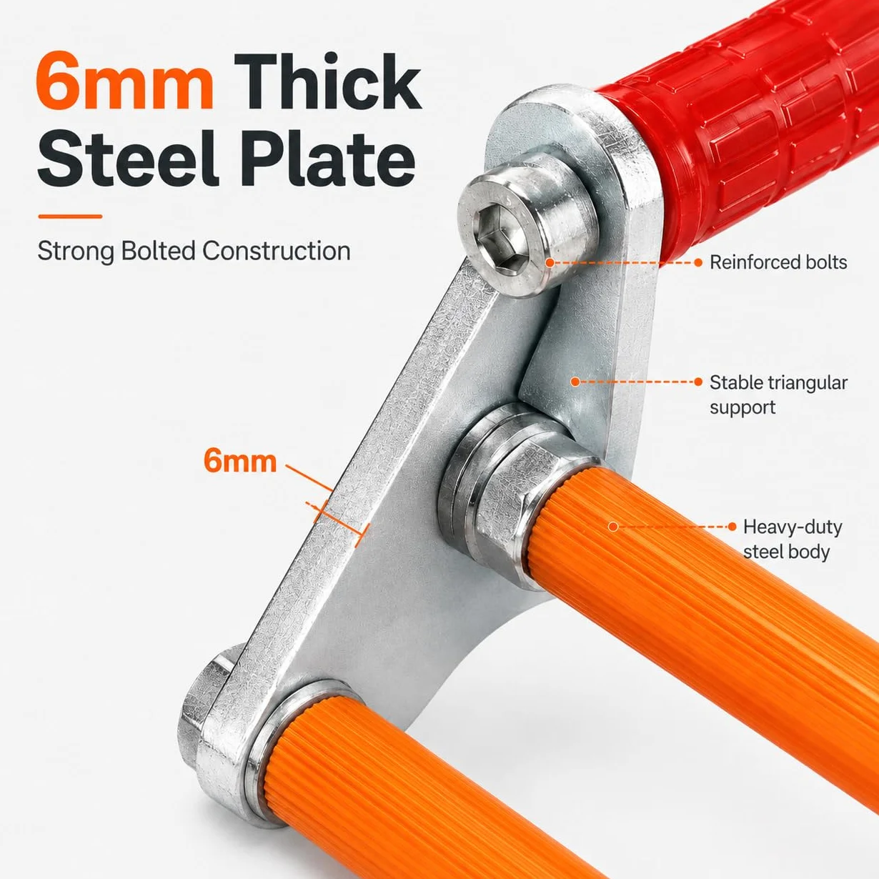 2pcs Plattenträger mit Tragegriff (zwei-Komponenten Griff für sicheren Halt, Paarweise) Board Lifter Eisen Gipskartonplatten Gripper Panel Carrier Plattengreifer für Handlich Transport,Rot