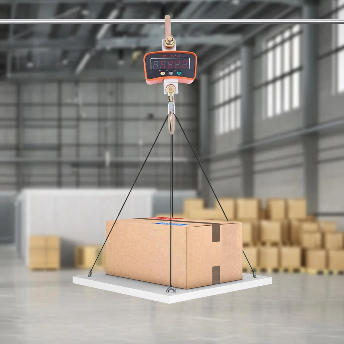 3T 3000KG Kranwaage, Digitale Hängewaage Elektronische Hebewaage Zugwaage Stützlastwaage Industrielle Kranwaage, mit LED Display und Fernbedienung