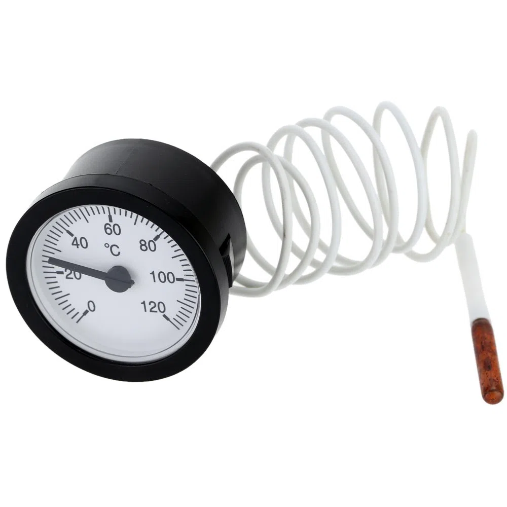 1x Thermometer Fernthermometer Mit Kapillarrohr 1,5 M 0 120 ° C